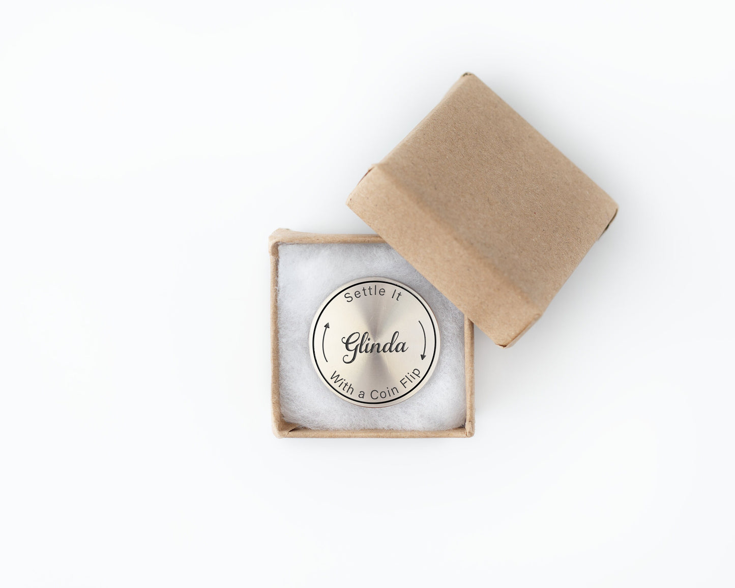 Custom Couples Decision Coin – Engraved Stainless Steel Gift