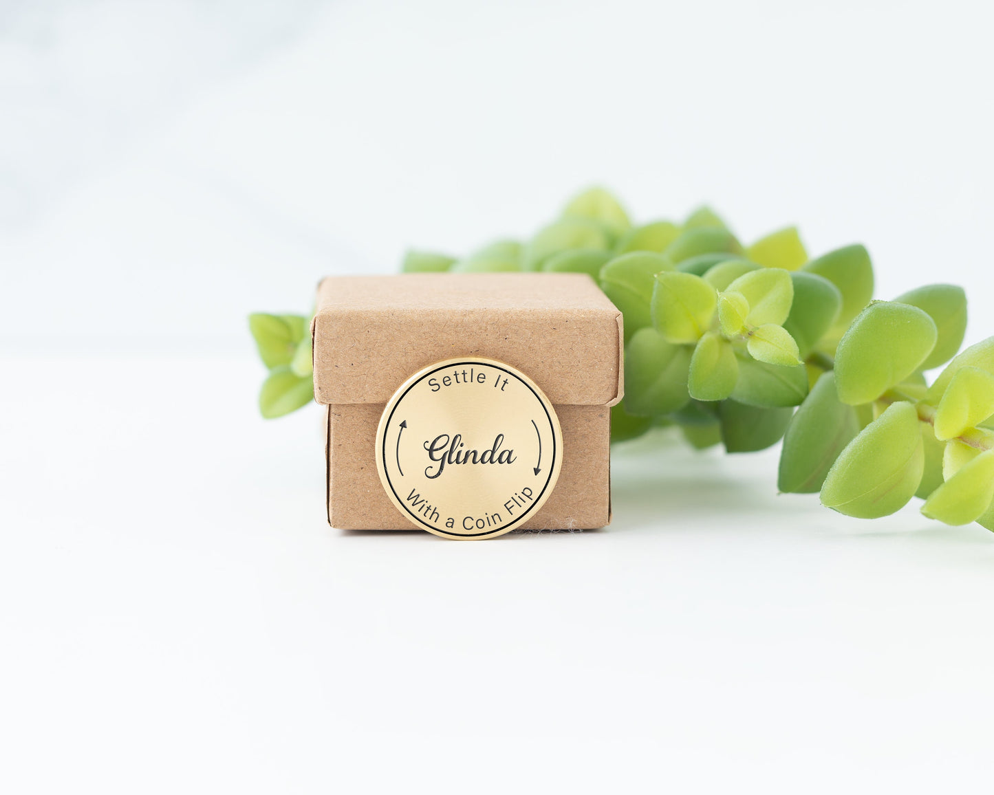 Custom Engraved Decision Coin – Personalized Brass Gift