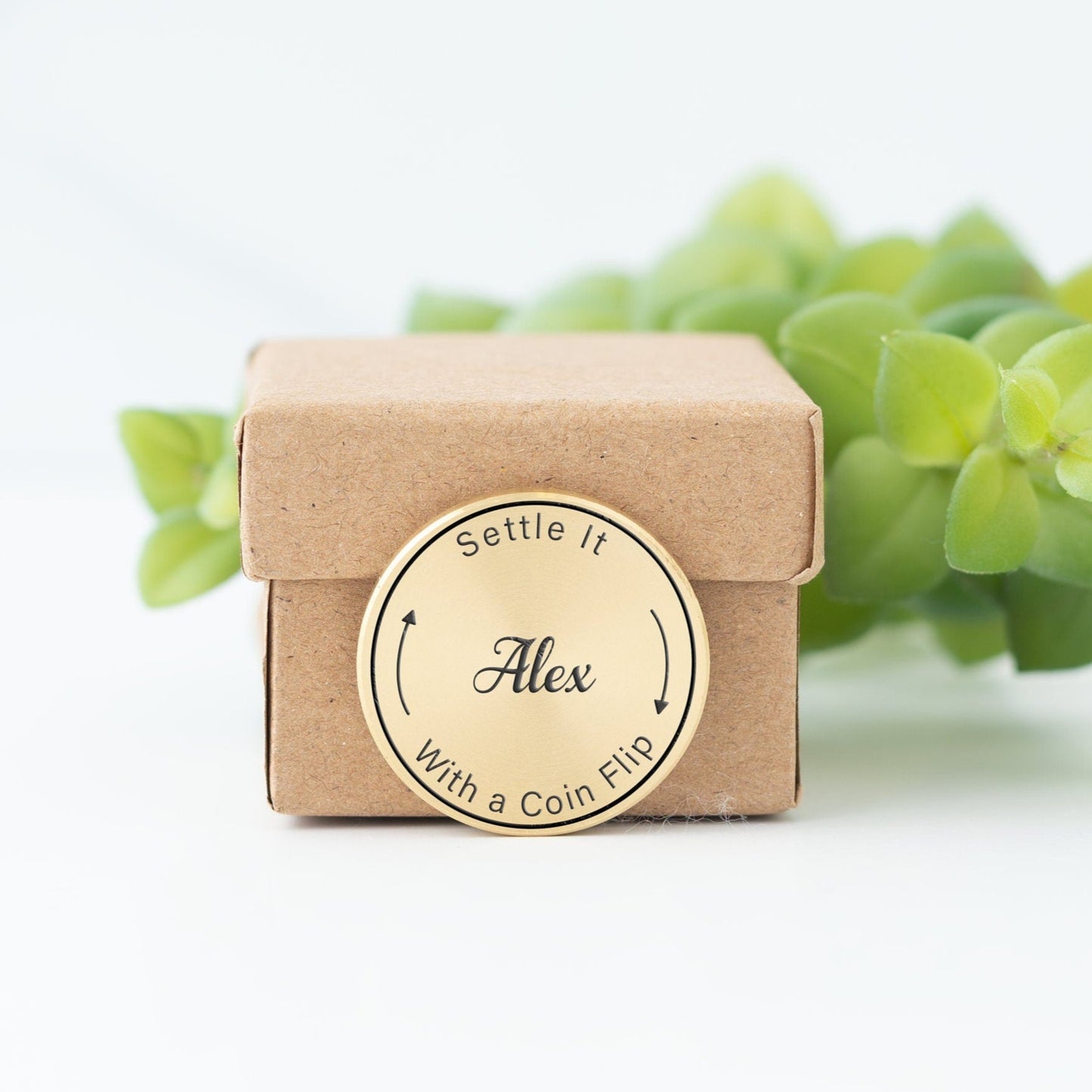 Custom Engraved Decision Coin – Personalized Brass Gift
