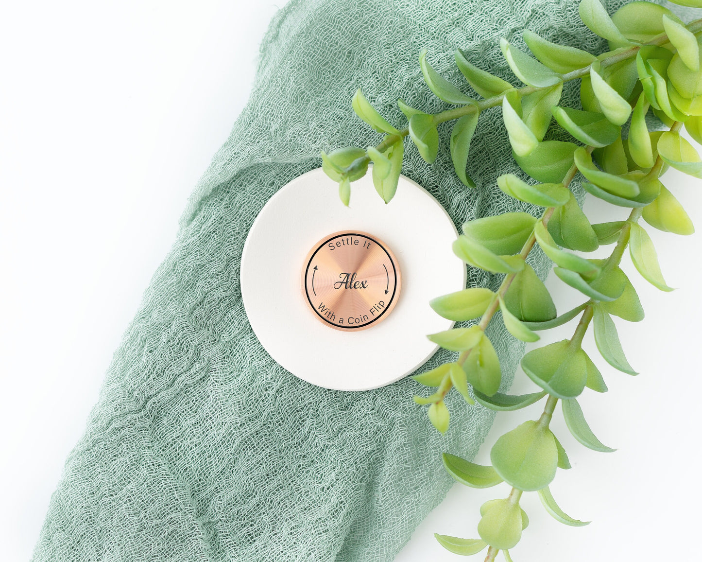 Custom Engraved Decision Coin – Copper Gift for Fun Choices