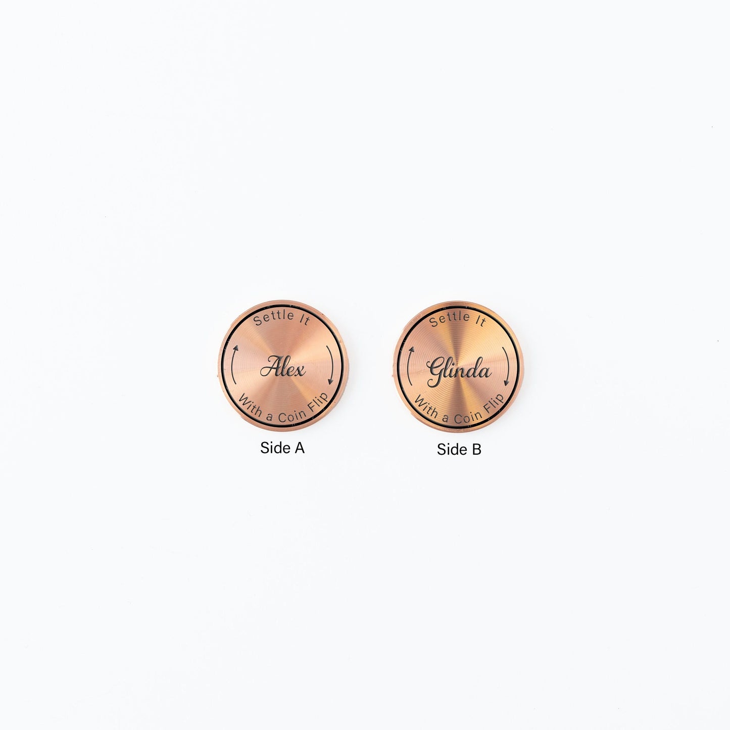 Custom Engraved Decision Coin – Copper Gift for Fun Choices