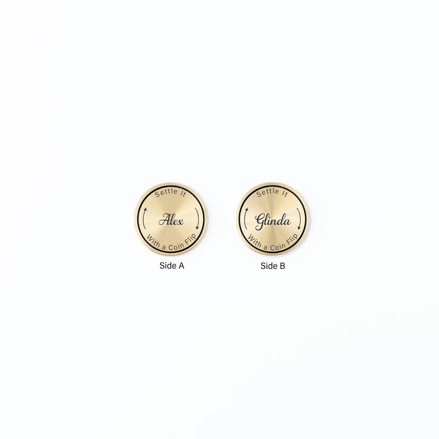 Custom Engraved Decision Coin – Personalized Brass Gift