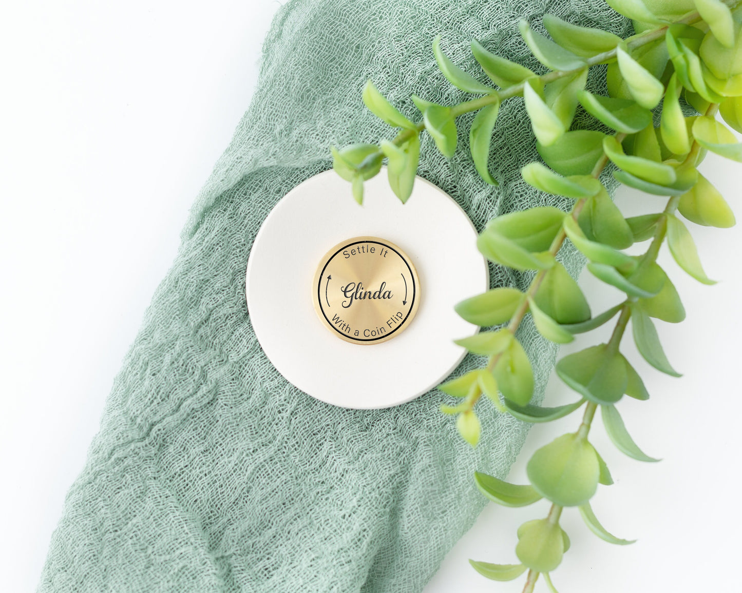 Custom Engraved Decision Coin – Personalized Brass Gift
