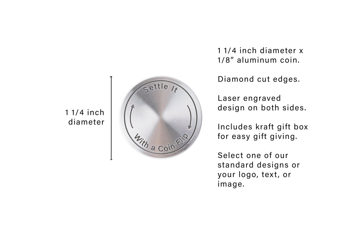 Mommy vs Daddy Flip Coin – Engraved Aluminum Gift for New Parents