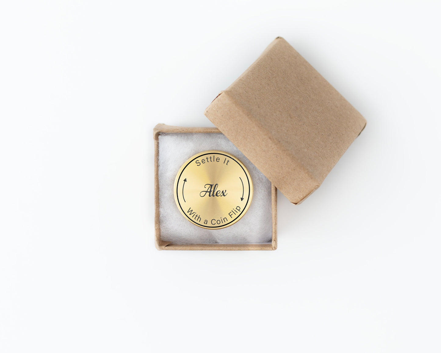 Custom Engraved Decision Coin – Personalized Brass Gift