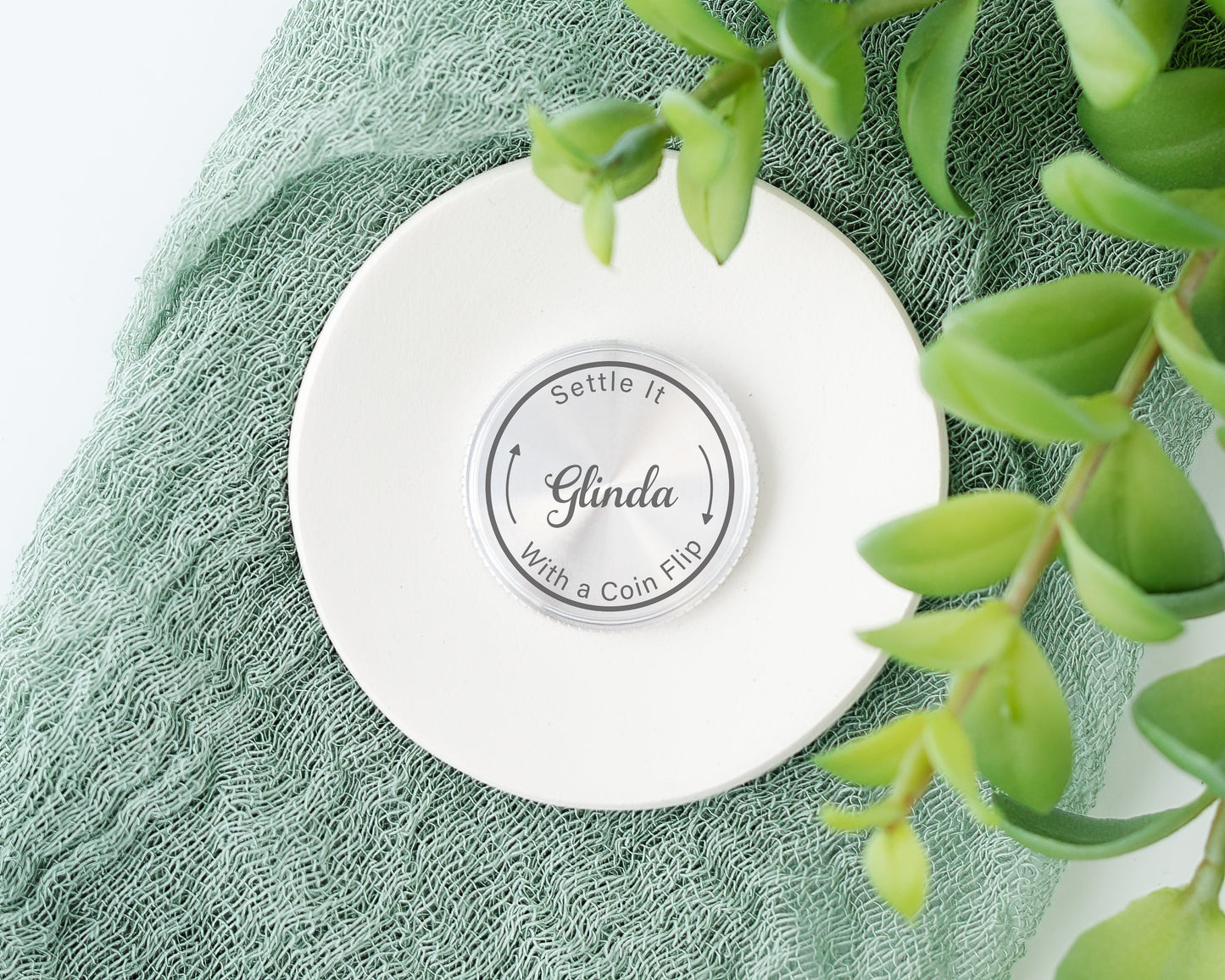 Custom Engraved Decision Coin – Aluminum with Diamond Edges