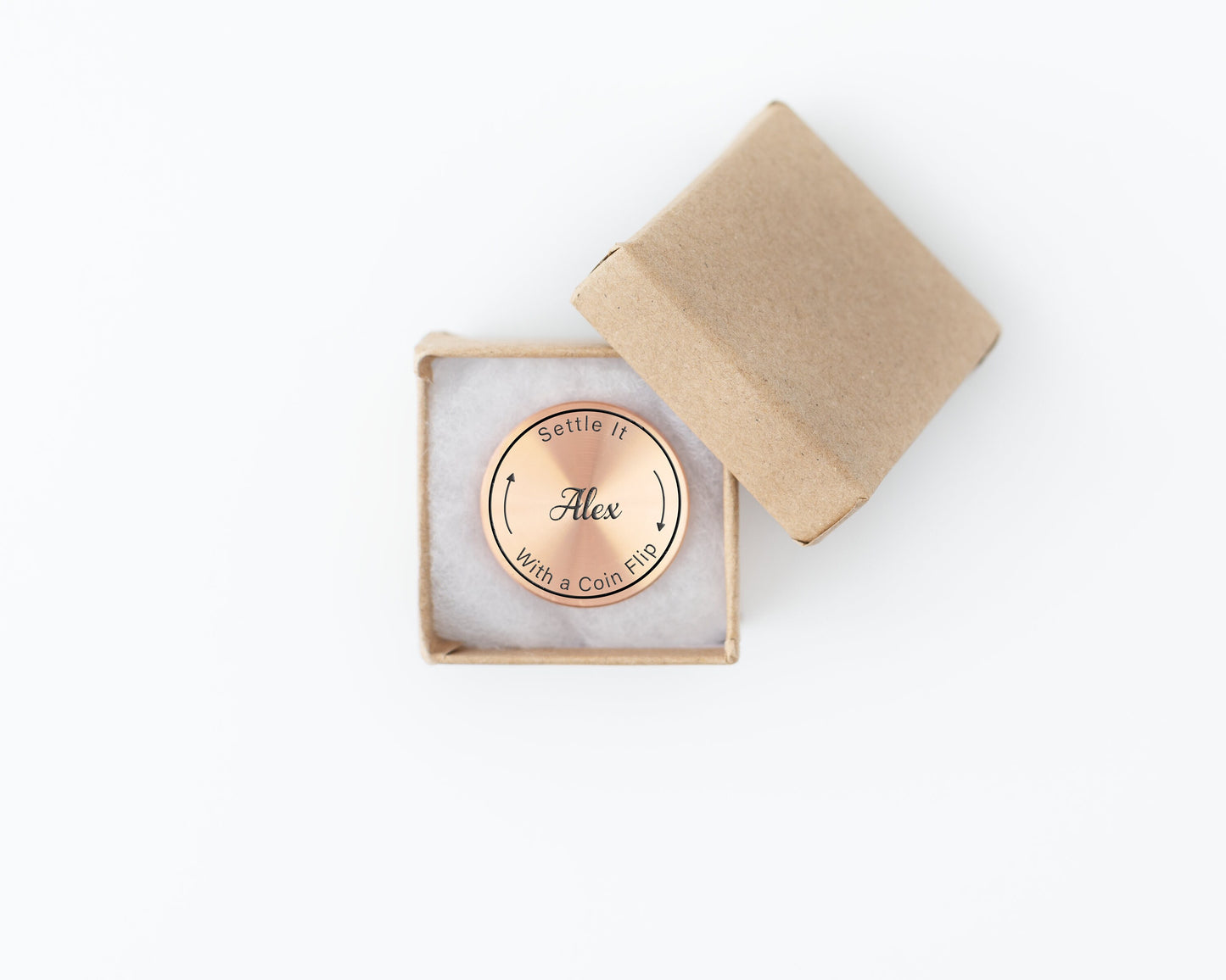 Custom Engraved Decision Coin – Copper Gift for Fun Choices