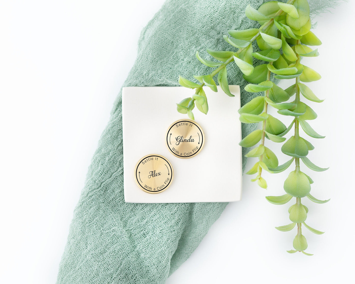 Custom Engraved Decision Coin – Personalized Brass Gift