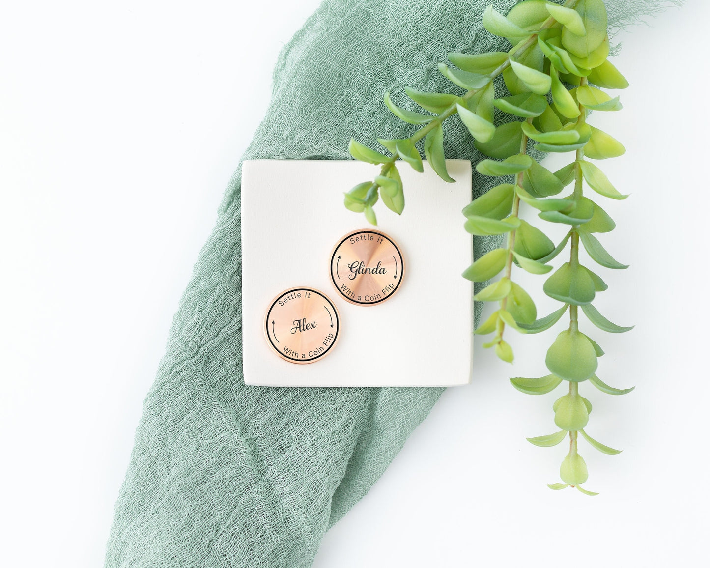 Custom Engraved Decision Coin – Copper Gift for Fun Choices