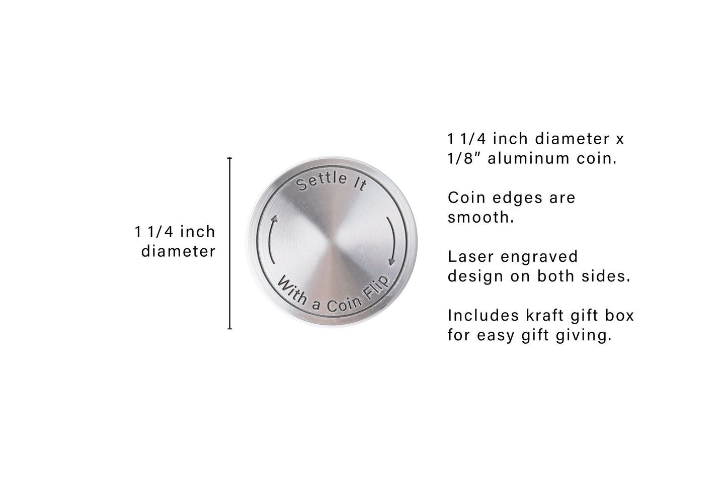 Custom Engraved Decision Coin – Copper Gift for Fun Choices