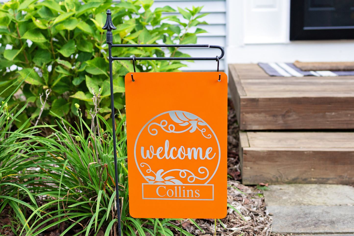 Personalized Metal Fall Garden Sign – Welcome Pumpkin