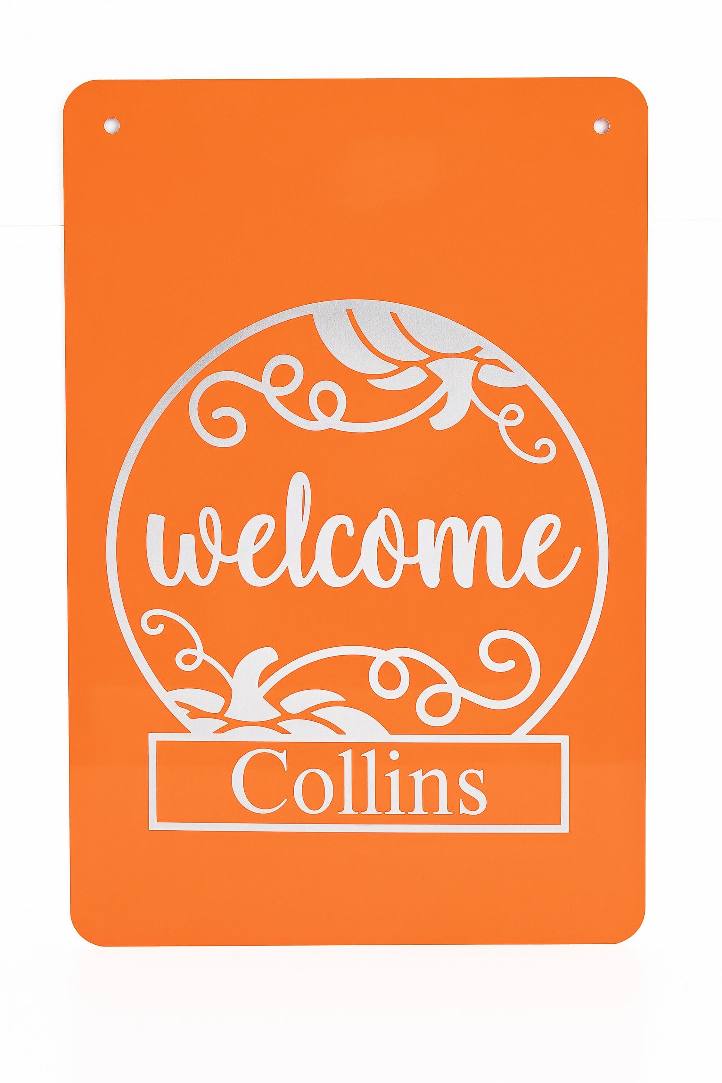 Personalized Metal Fall Garden Sign – Welcome Pumpkin