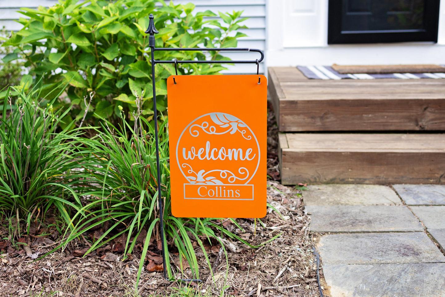 Personalized Metal Fall Garden Sign – Welcome Pumpkin
