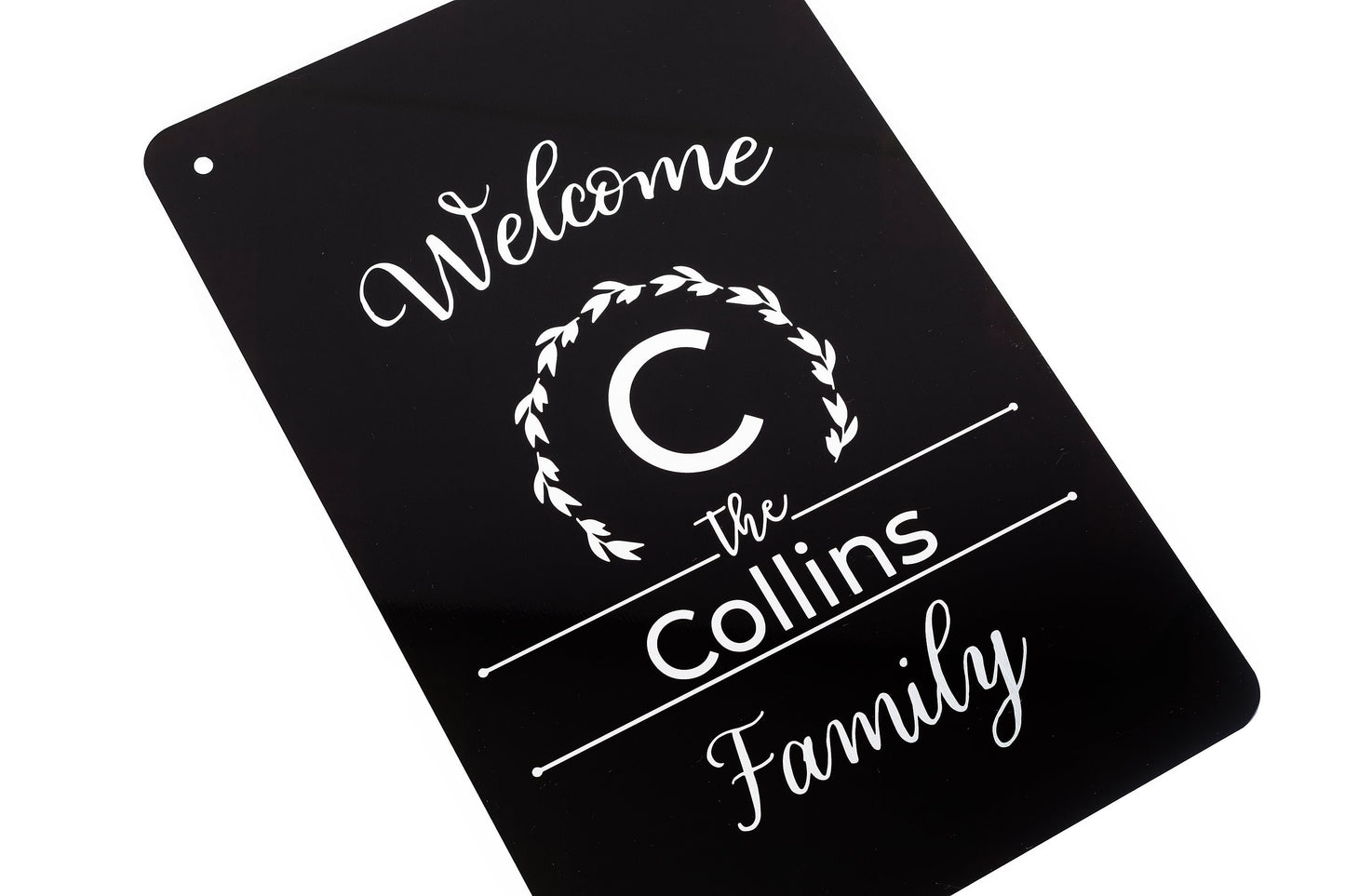 Personalized Metal Garden Sign – Family Monogram "Welcome" Yard Flag