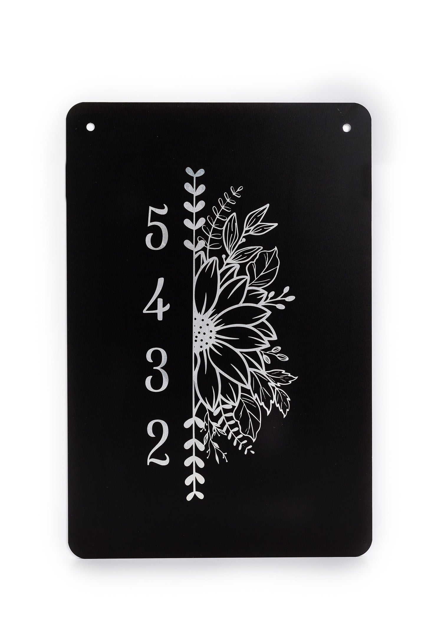 Custom House Number Metal Yard Sign – Aluminum Sunflower Address Sign