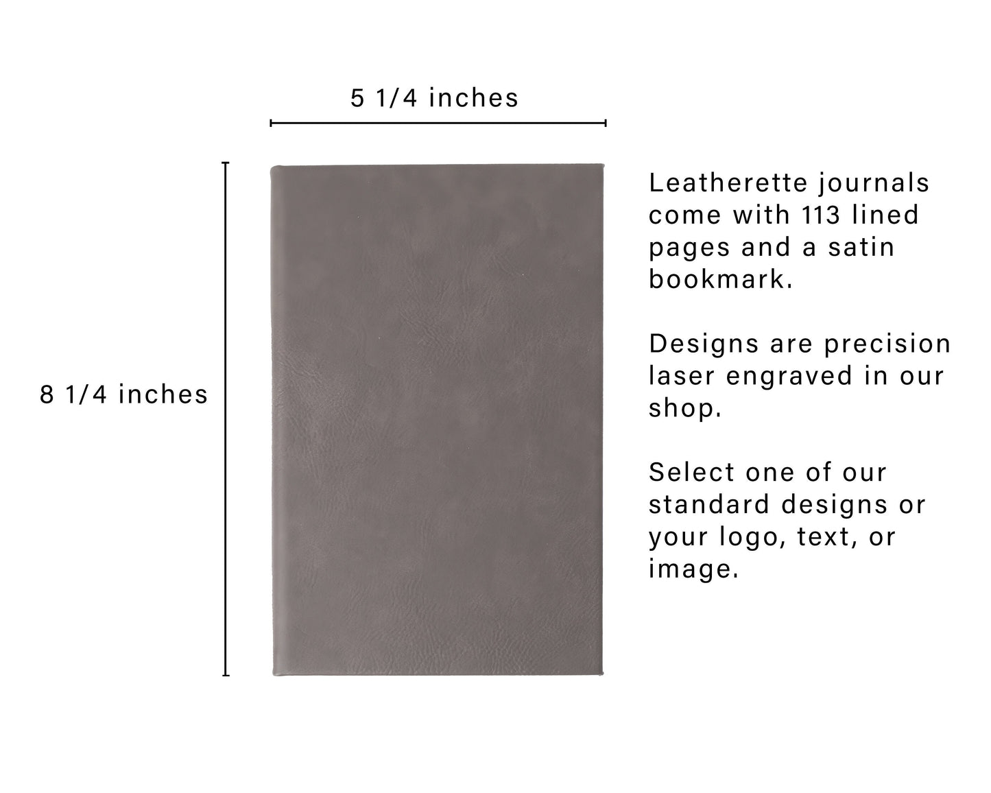 Custom Monogram Notebook – Personalized Leatherette Journal