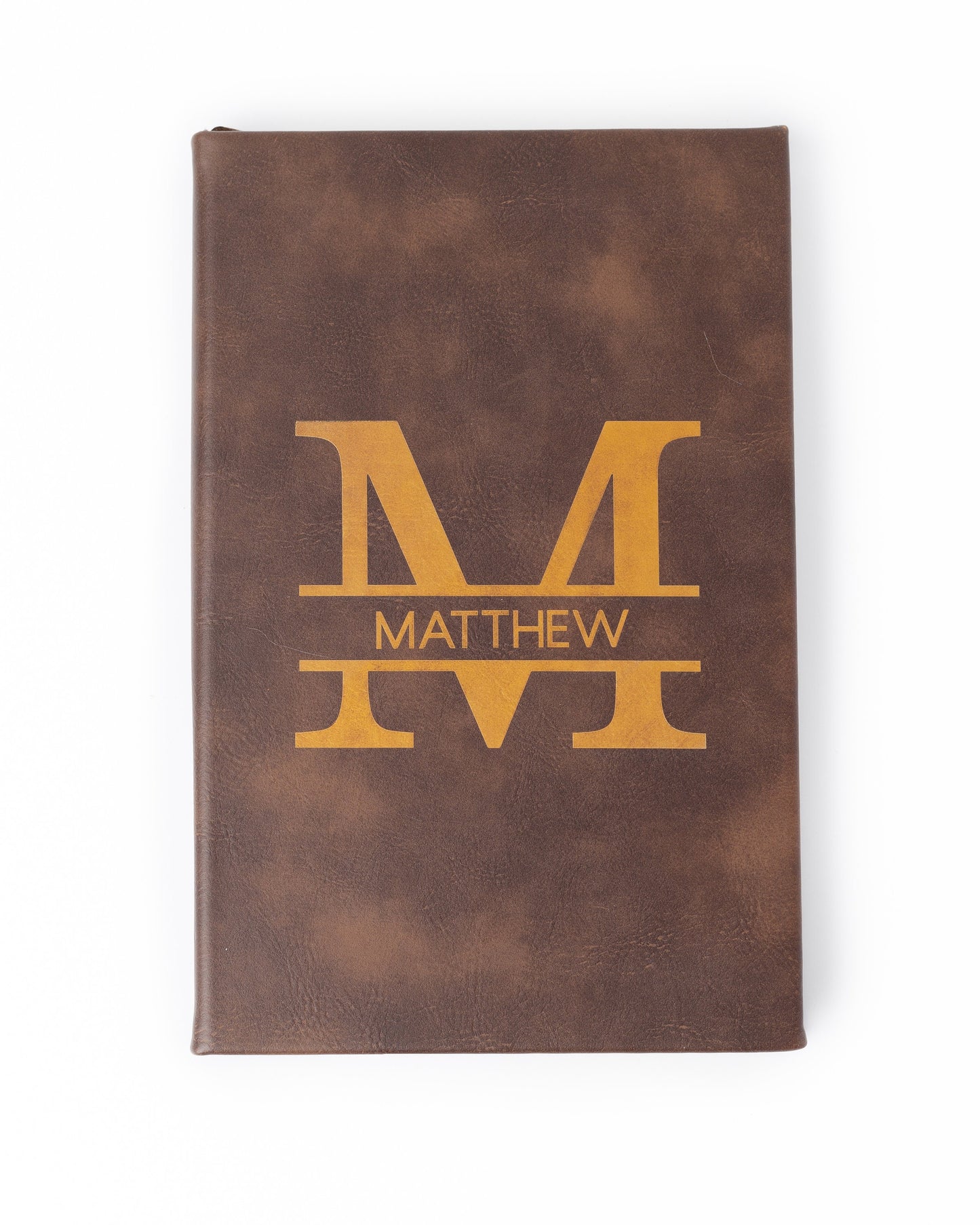 Custom Monogram Notebook – Personalized Leatherette Journal