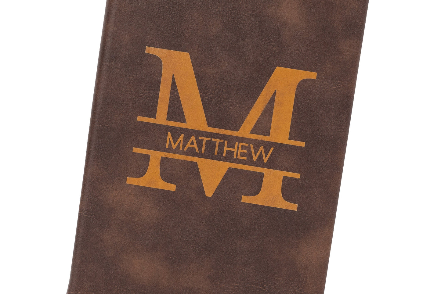 Custom Monogram Notebook – Personalized Leatherette Journal