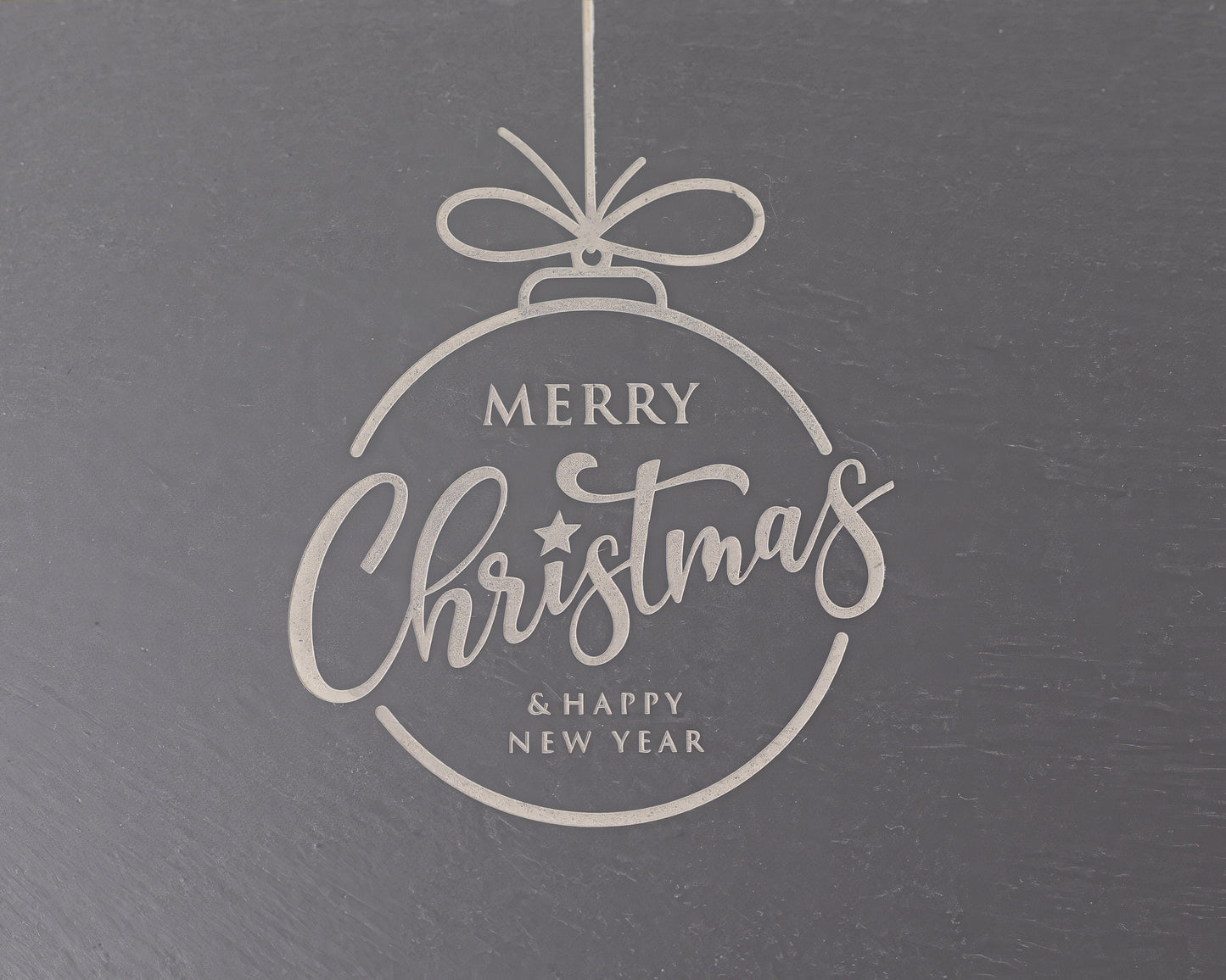 "Merry Christmas" Slate & Acacia Cheese Board – Holiday Charcuterie Gift for Hosts