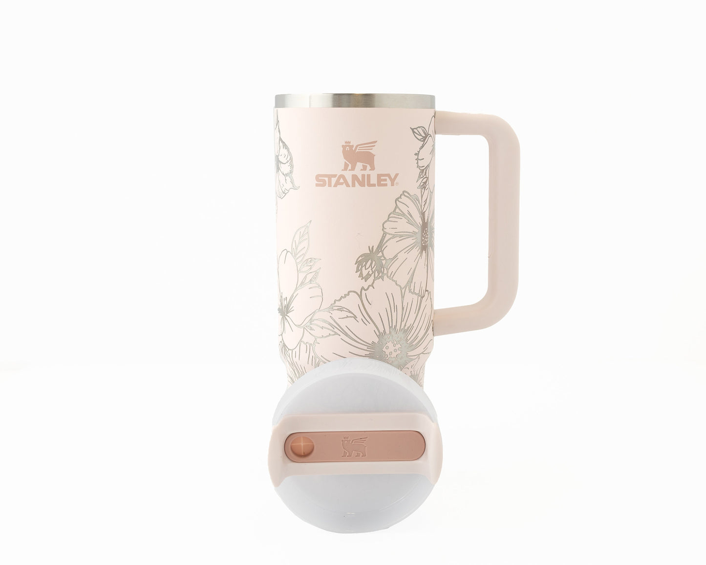 30oz Stanley Tumbler – Laser Engraved with Cosmos, Violets & Morning Glories | Floral Wrap Gift for Garden Lovers