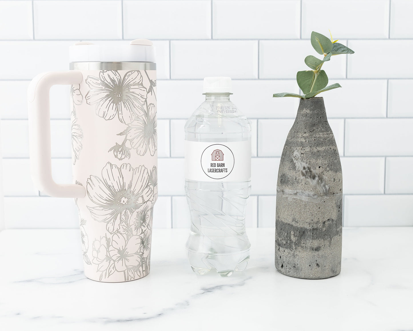30oz Stanley Tumbler – Laser Engraved with Cosmos, Violets & Morning Glories | Floral Wrap Gift for Garden Lovers