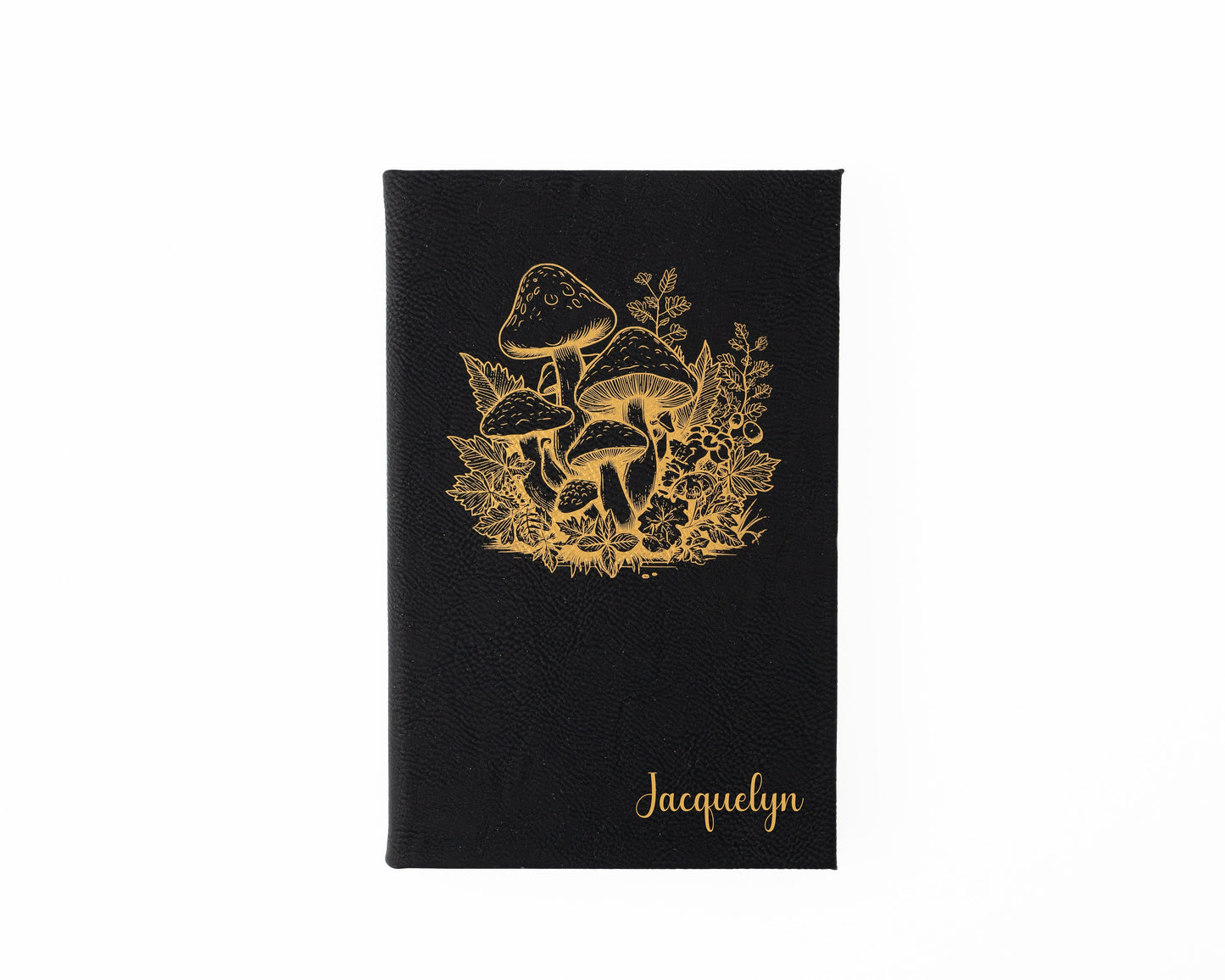 Engraved Mushroom Journal – Custom Leatherette Notebook