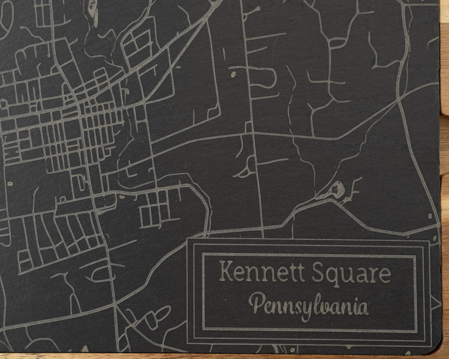 Custom City Map Slate & Acacia Serving Board – Personalized Charcuterie Gift for Hosts or Travelers
