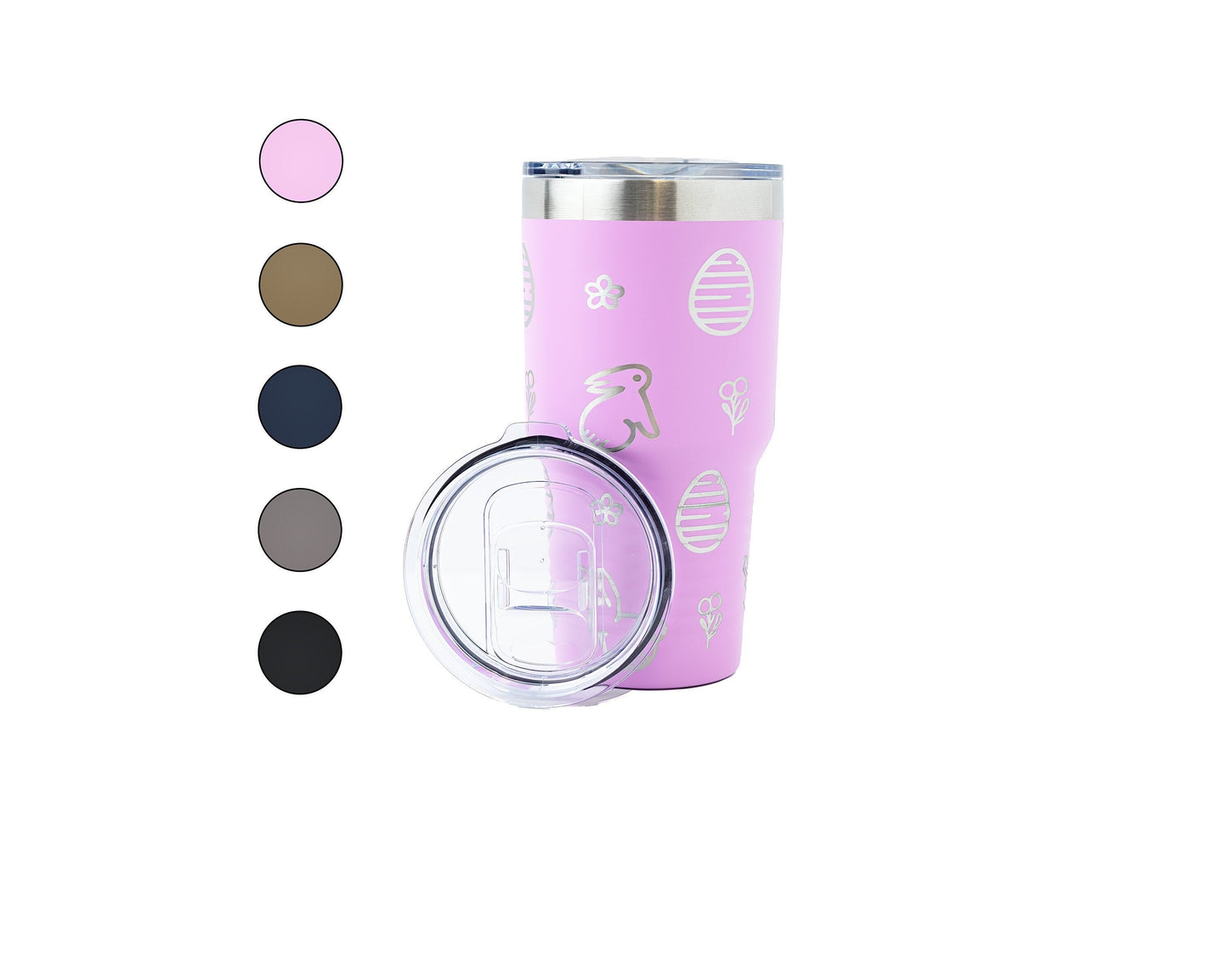 30oz Tumbler Engraved with Easter Bunny & Eggs | Polar Camel Cup for Spring Gifts & Basket Stuffers