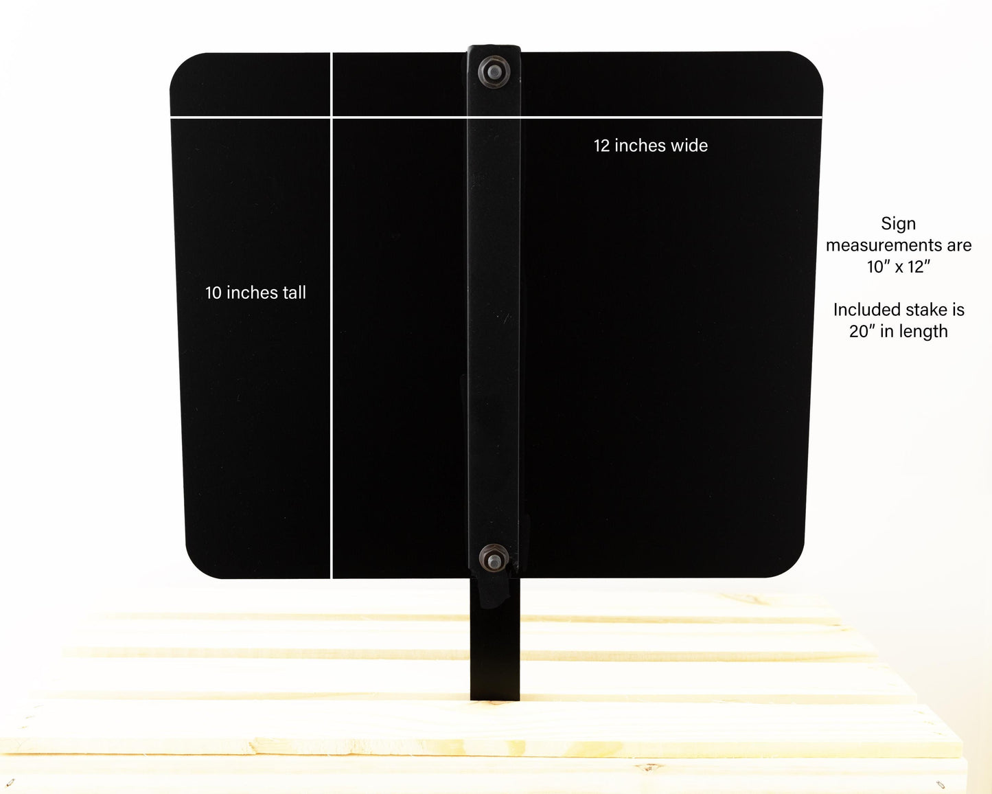 Personalized Black Aluminum Yard Sign with Stake