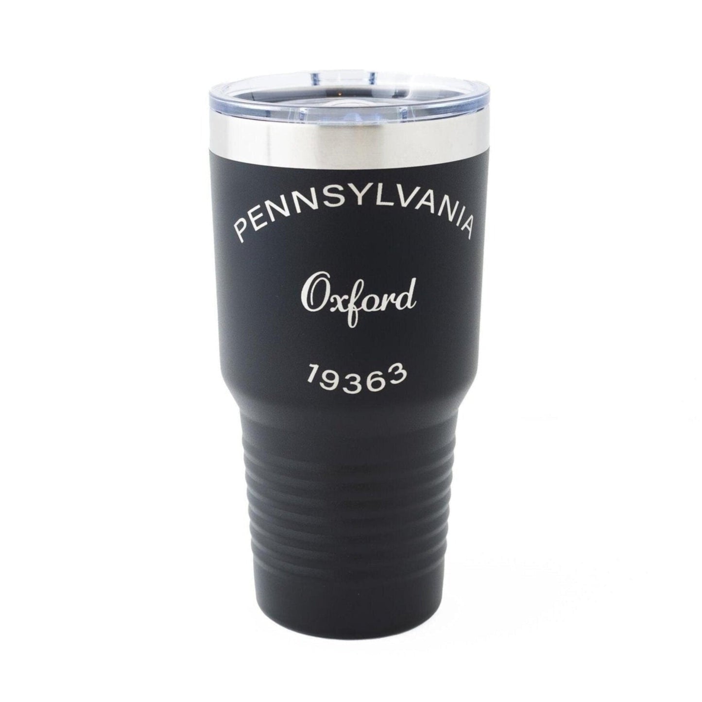 30oz Custom City & Zip Code Tumbler | Personalized Stainless Steel Travel Mug