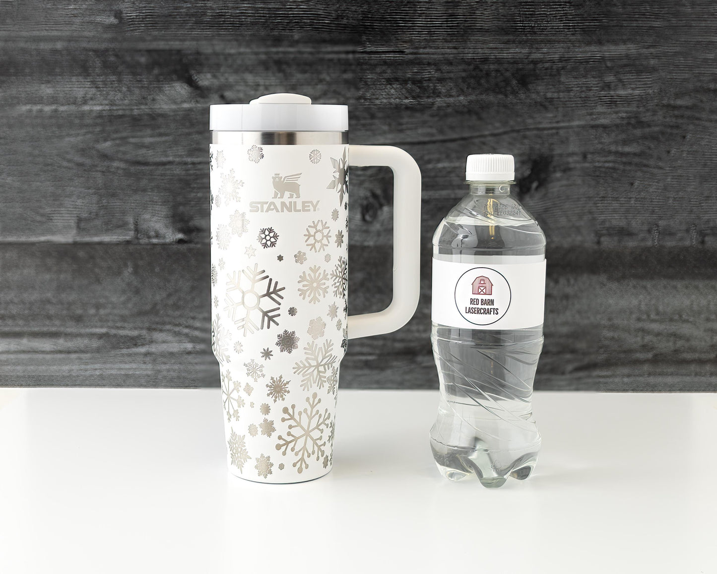 30oz Stanley Tumbler – Snowflake Engraved Winter Cup | Holiday Gift & Stocking Stuffer
