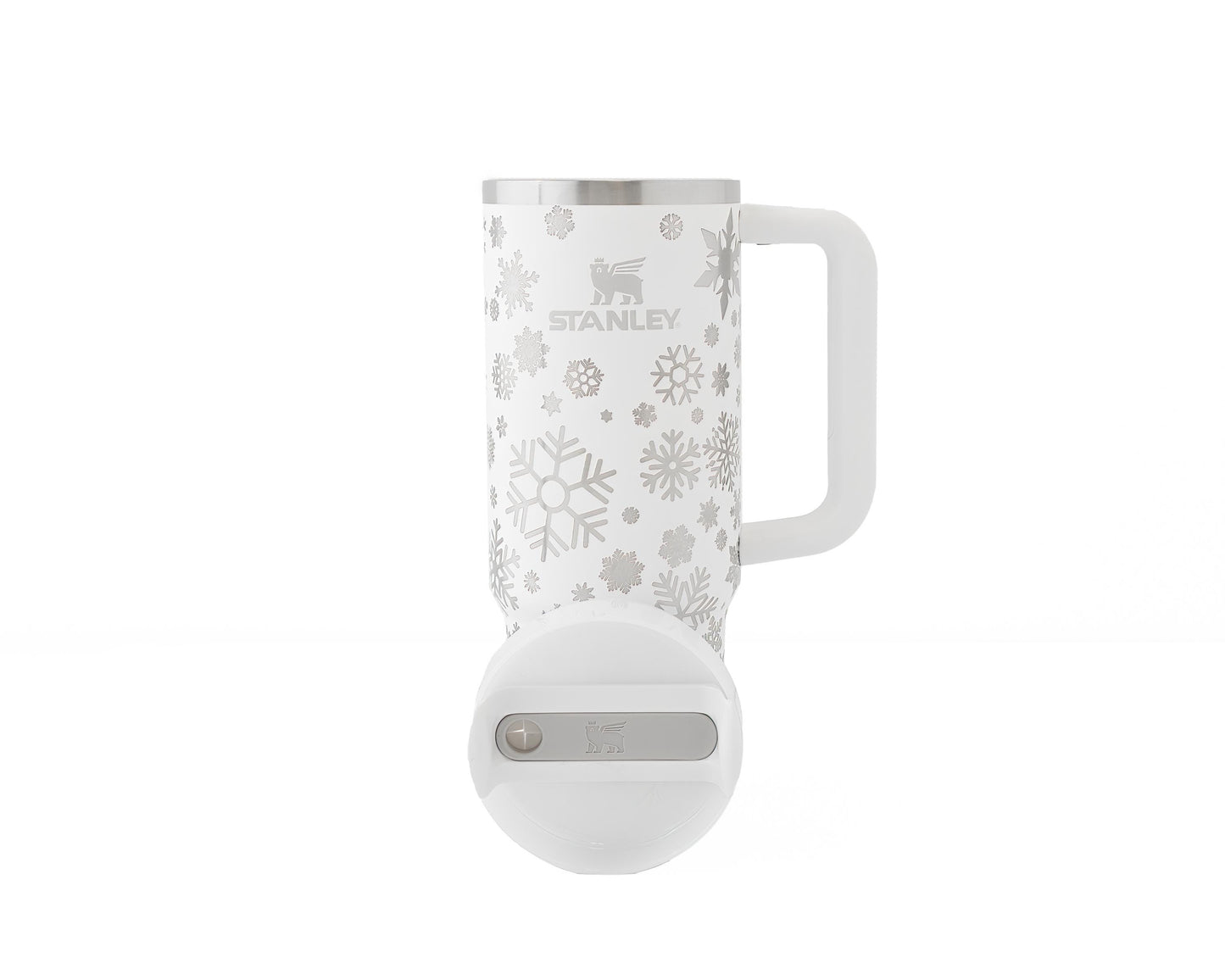 30oz Stanley Tumbler – Snowflake Engraved Winter Cup | Holiday Gift & Stocking Stuffer