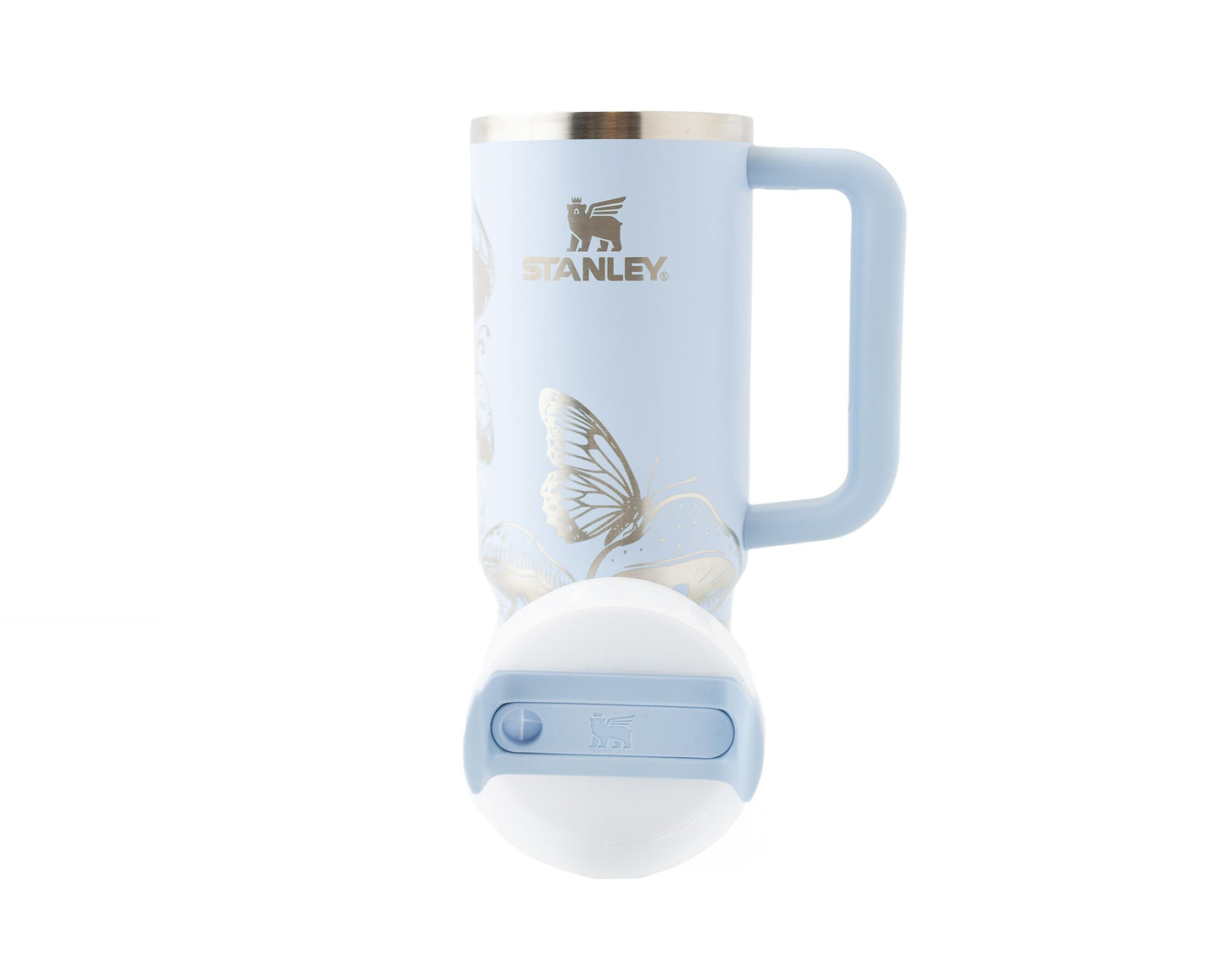 30oz Stanley Tumbler – Engraved with Mushrooms & Butterflies | Nature-Inspired Gift for Gardeners