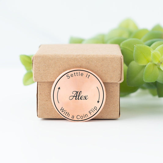 Custom Engraved Decision Coin – Copper Gift for Fun Choices