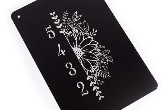 Custom House Number Metal Yard Sign – Aluminum Sunflower Address Sign