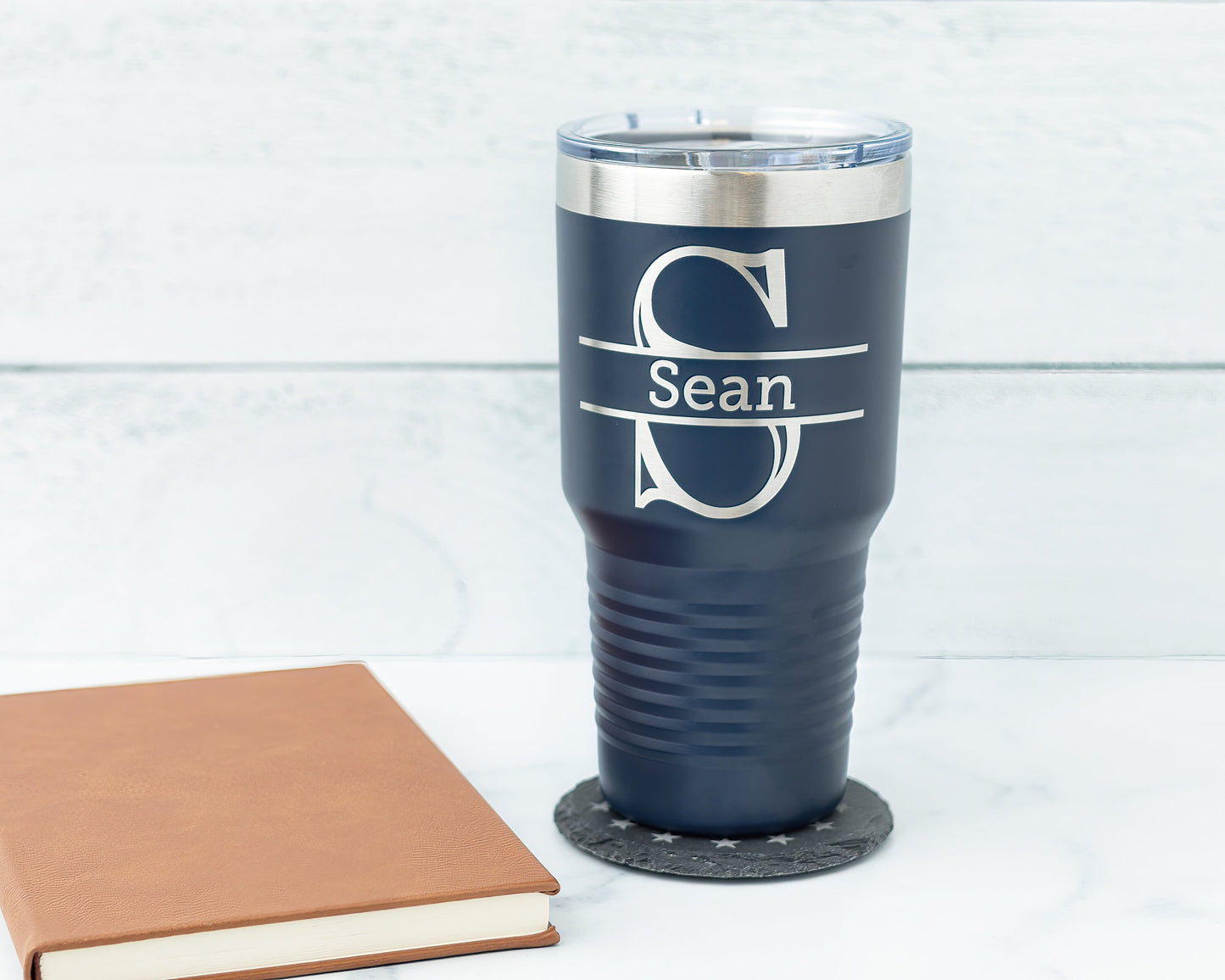 30oz Personalized Tumbler with Name & Monogram | Custom Stainless Steel Travel Mug