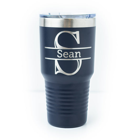 30oz Personalized Tumbler with Name & Monogram | Custom Stainless Steel Travel Mug