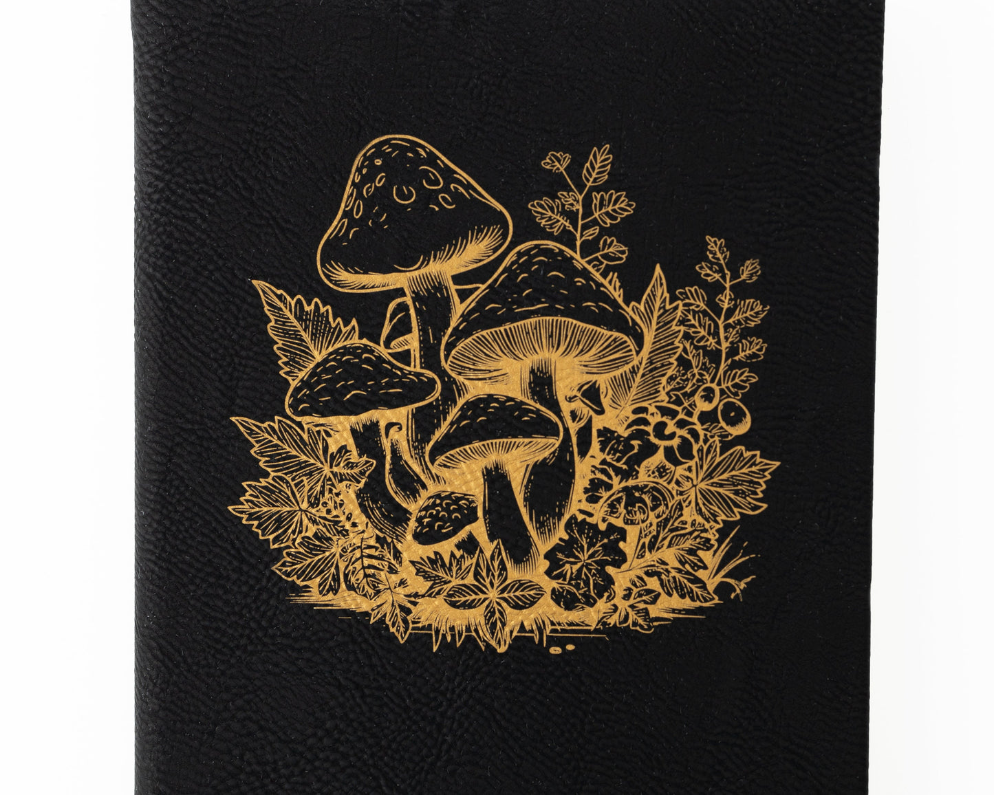 Engraved Mushroom Journal – Custom Leatherette Notebook