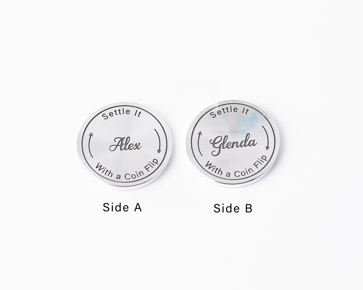 Custom Engraved Decision Coin – Smooth Edge Aluminum Gift