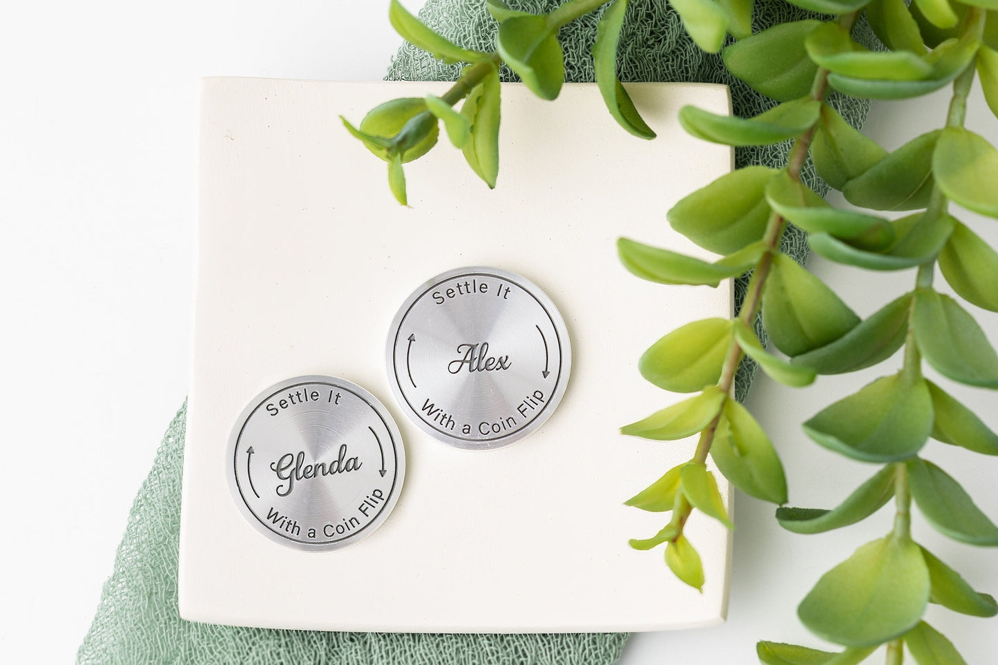 Custom Engraved Decision Coin – Smooth Edge Aluminum Gift