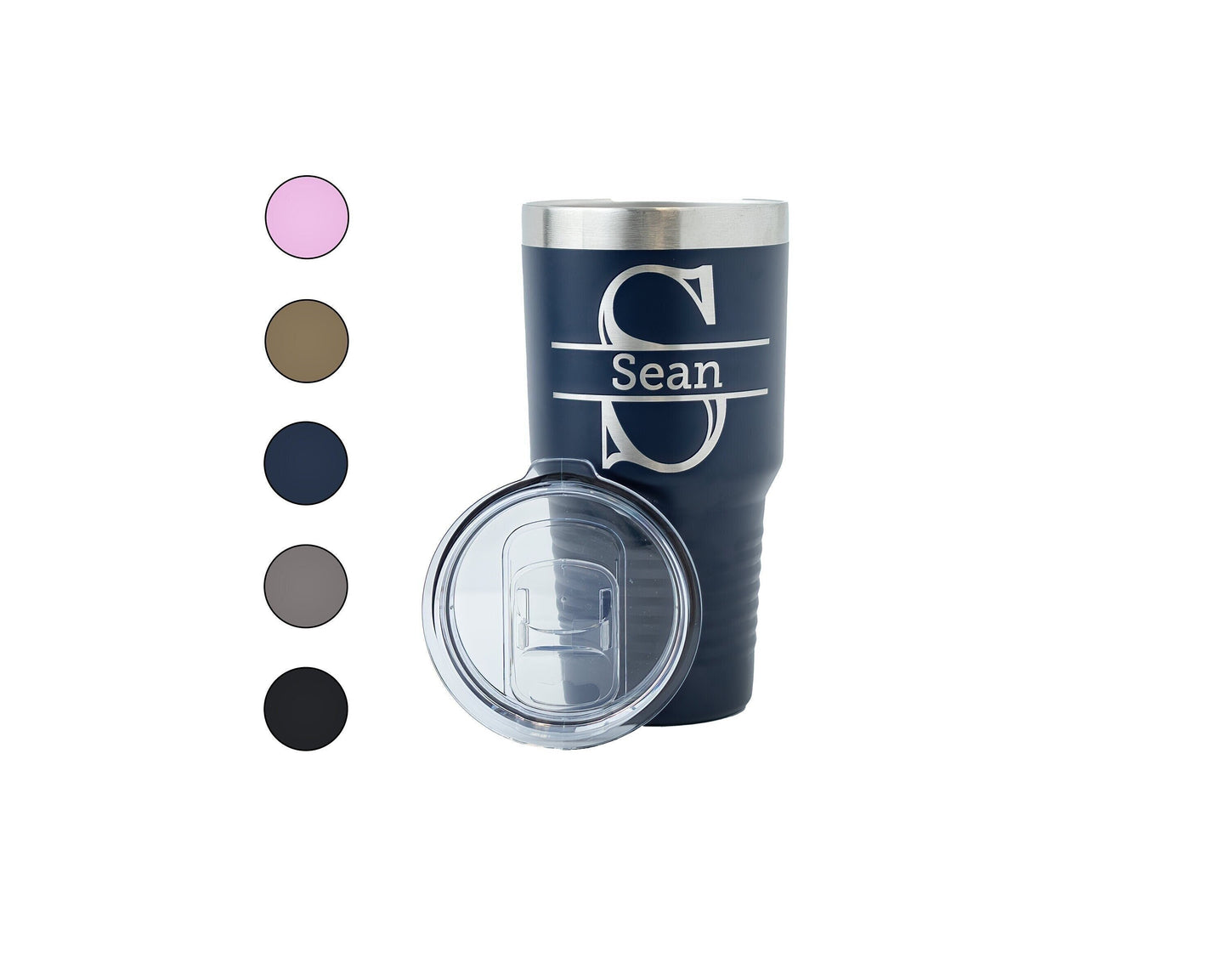 30oz Personalized Tumbler with Name & Monogram | Custom Stainless Steel Travel Mug