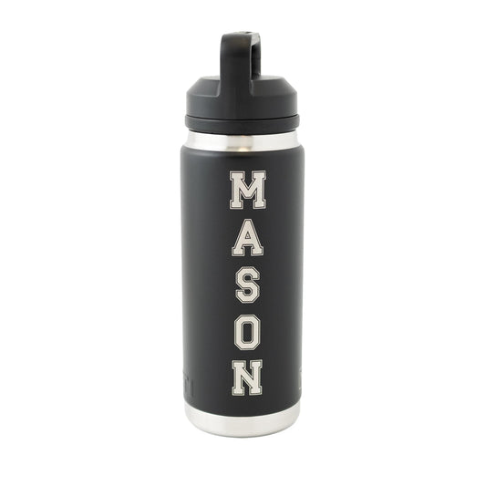 Personalized YETI Rambler 26oz Water Bottle Laser Engraved with Custom Name and/or Number