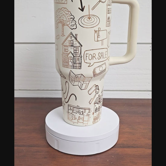 Real estate themed tumbler video